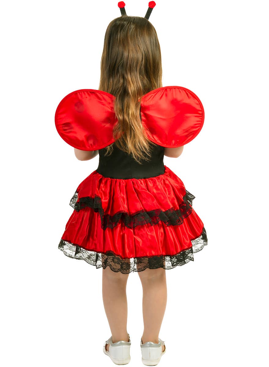 Red and Black Ladybug Girl's Costume - Back Image