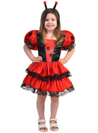 Red and Black Ladybug Girl's Costume - Main Image