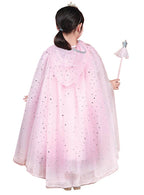 Girl's Glittery Pink Princess Costume Cape