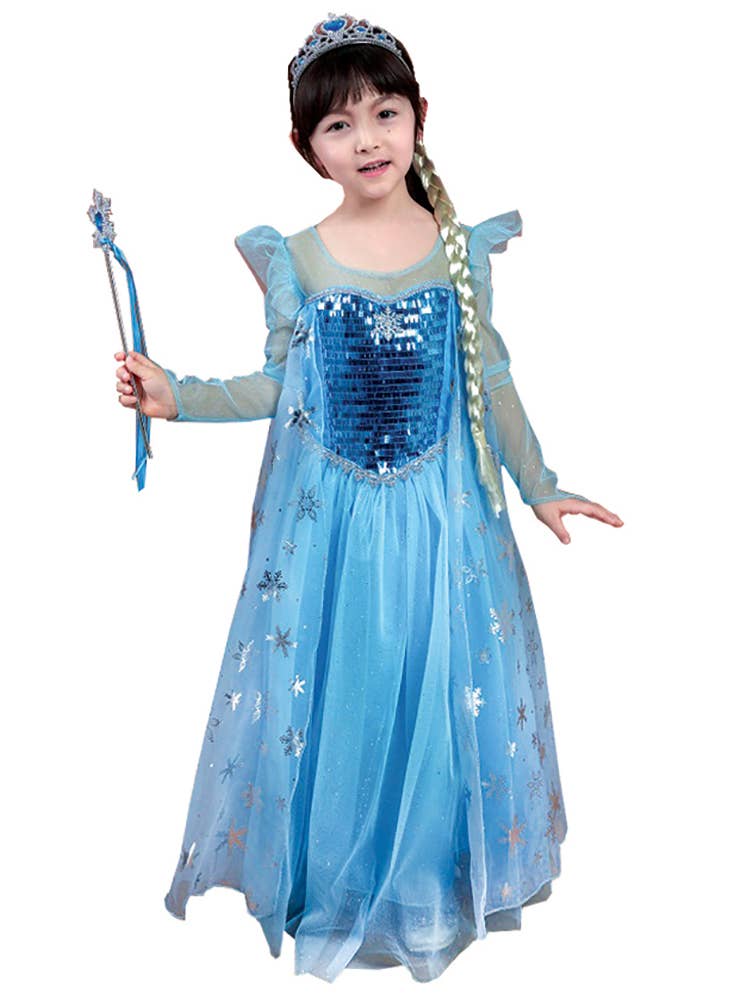 Girl's Queen Elsa Style Costume