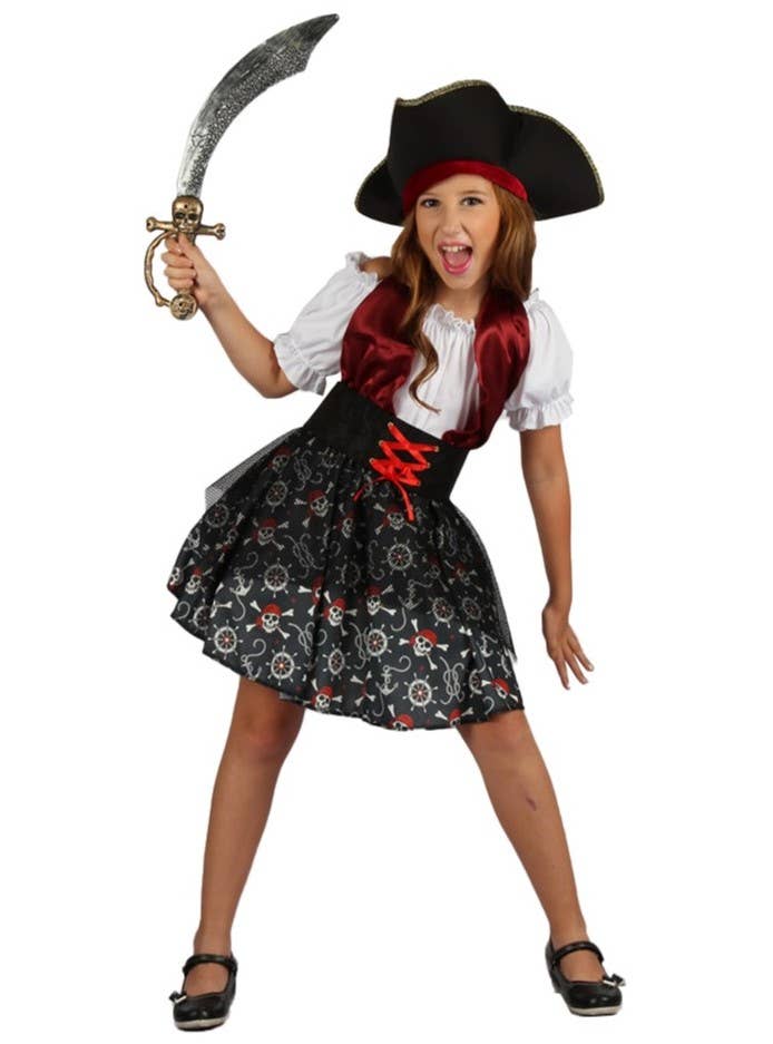Girl's Swashbuckling Pirate Dress Up Costume