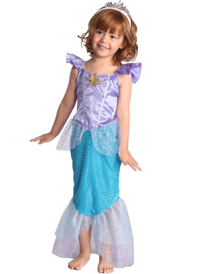 Purple and Blue Toddler Girls Mermaid Costume