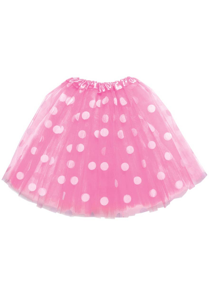 Image of Polka Dot Pink and White Girls Costume Tutu