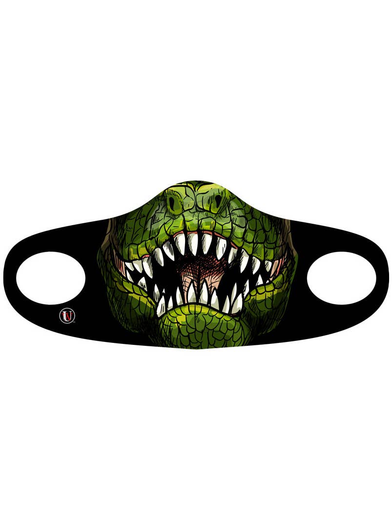 Children's Green T-Rex Printed Fabric Face Mask