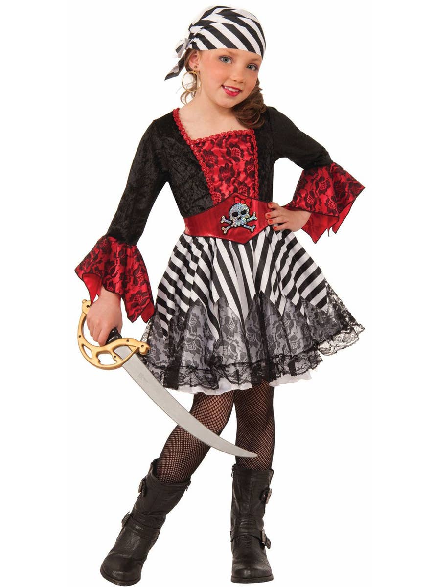 Buccaneer Miss Matey Girl's Cute Pirate Fancy Dress Costume Miain Image