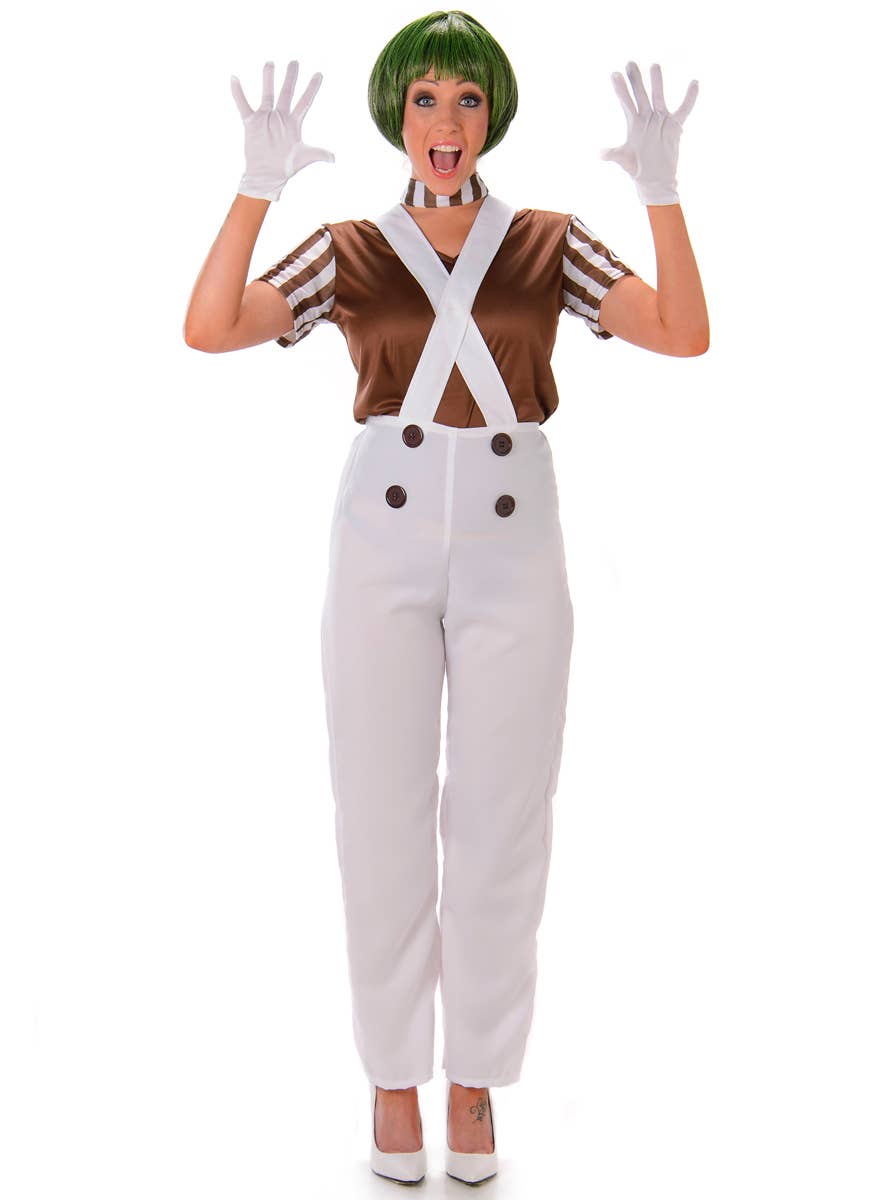 Women's Brown Oompa Loompa Book Week Costume Main Image