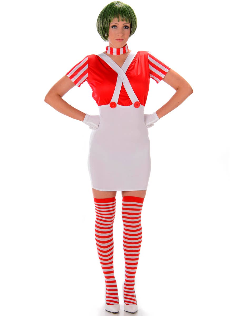 Red Oompa Loompa Womens Costume | Female Teacher Book Week Costumes