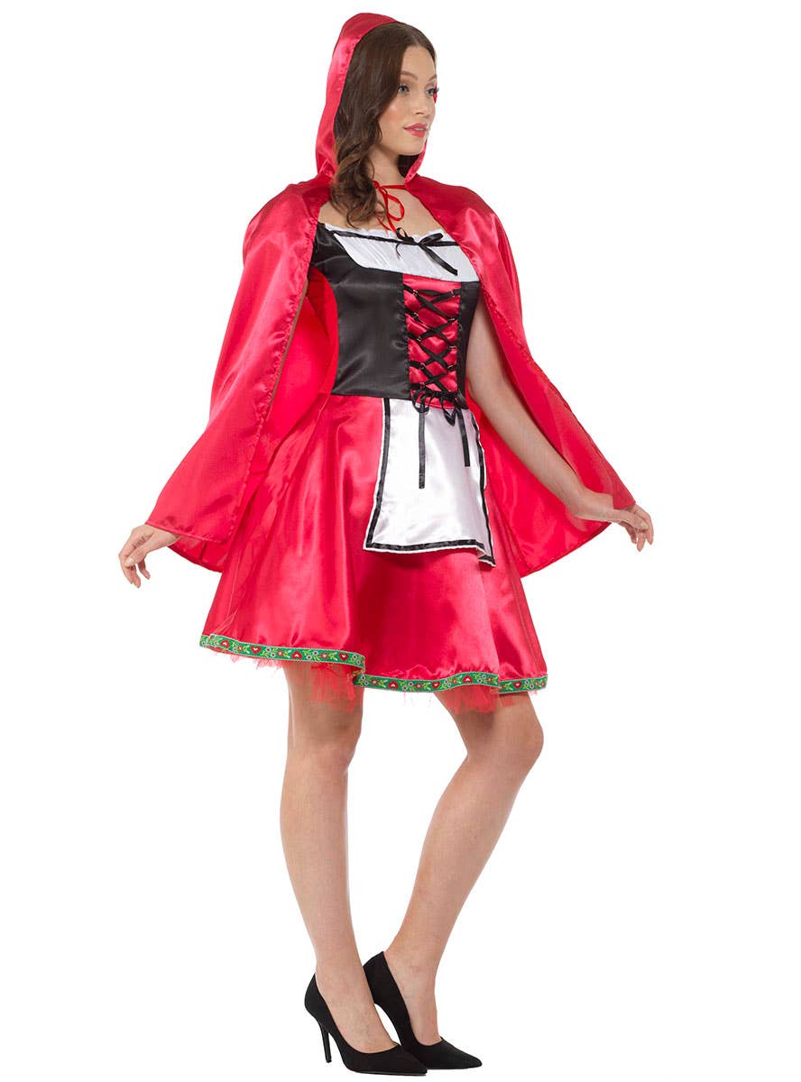 Women's Red Riding Hood Fairytale Costume Side Image