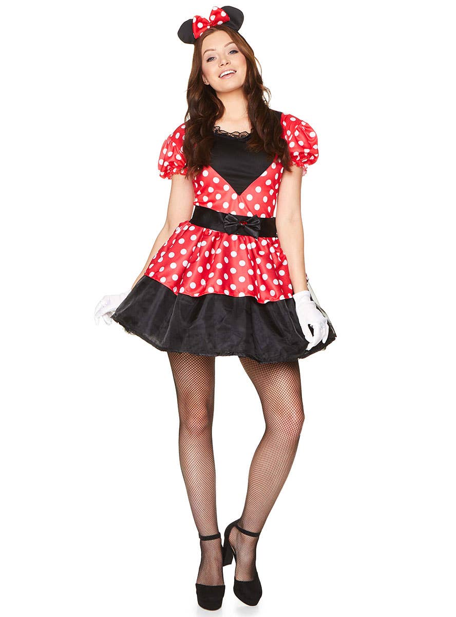 Women's Minnie Mouse Fancy Dress Costume alternate Front Image