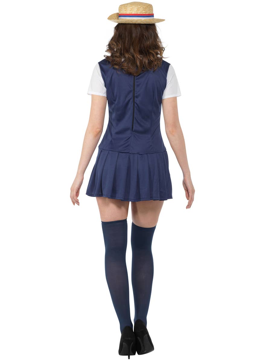 Women's Preppy School Girl Costume Back Image