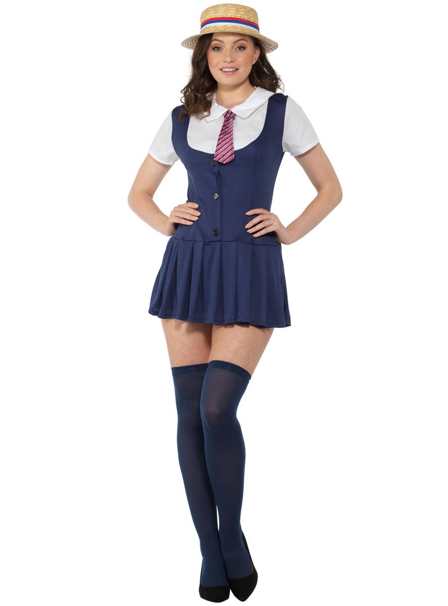Women's Preppy School Girl Costume Main Image