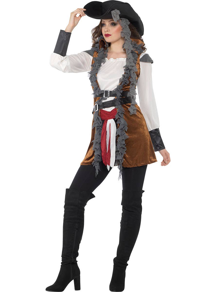 Women's Pirate Buccaneer Fancy Dress Costume Alternate Image 1