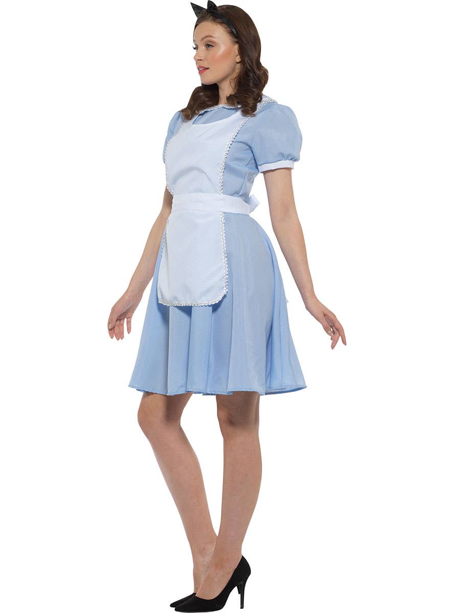 Womens Alice in Wonderland Female Disney Characters Costume - Side Image