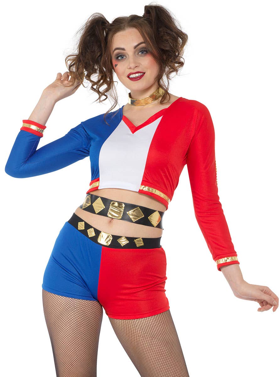 Harley Quinn Sexy Women's Halloween Costume Close Image