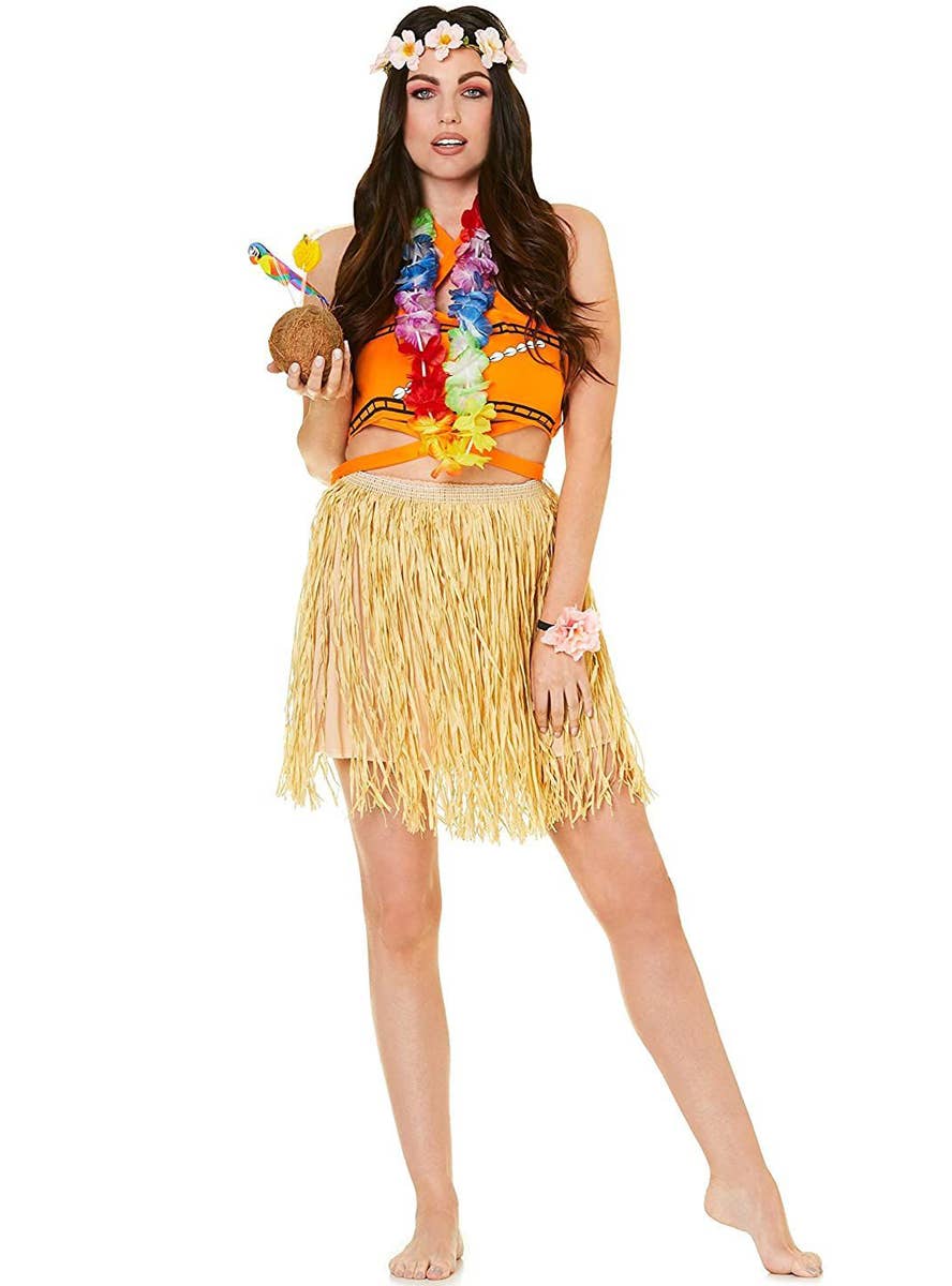 Women's Hawaiian Luau Girl Costume - Alternative View