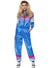 1980's Blue Shell Suit Fancy Dress Costume for Women - Front Image