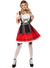 Red and Black Beer Girl Costume for Women - Front Image