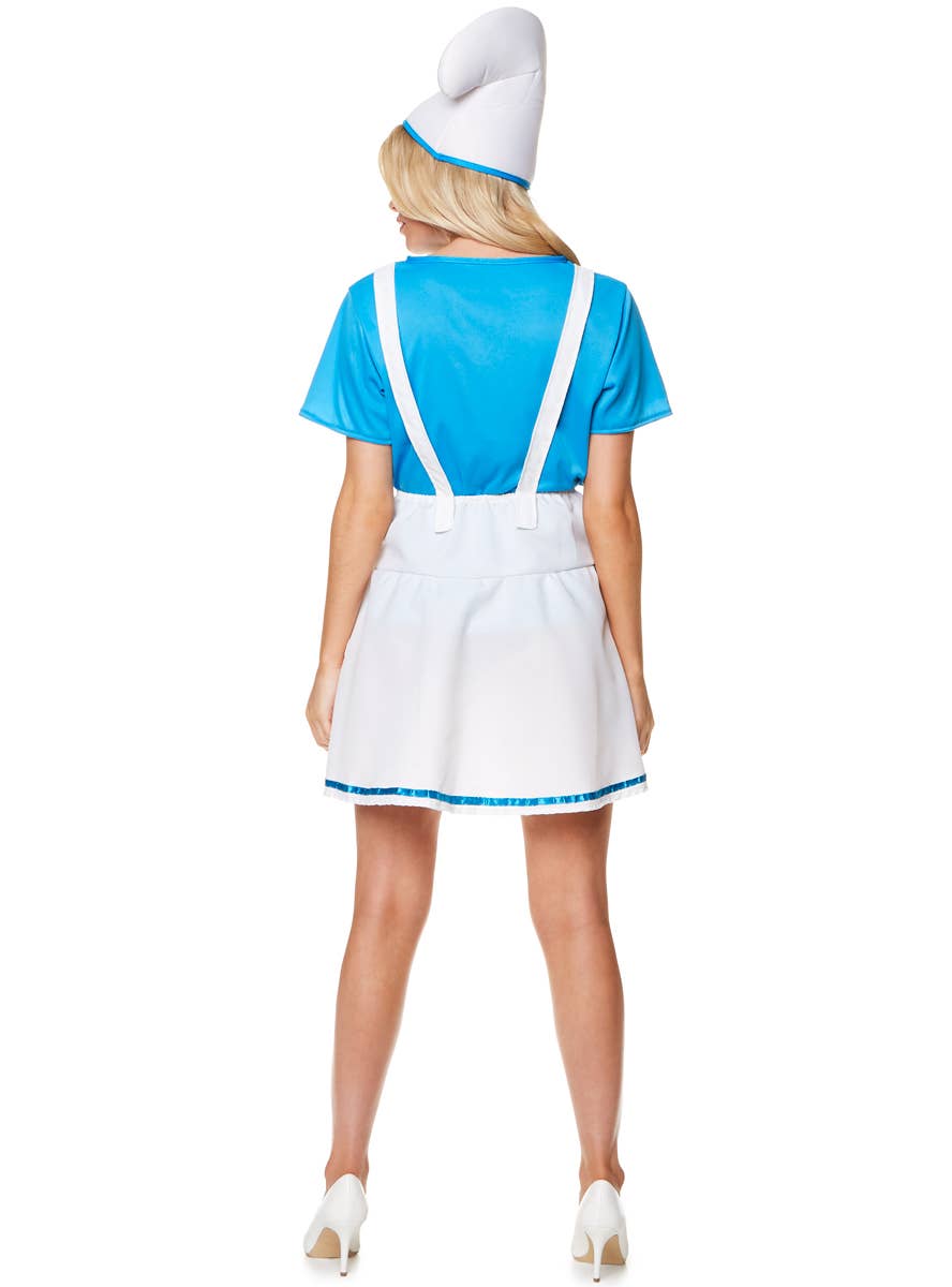 Women's Smurfette Costume - Back Image