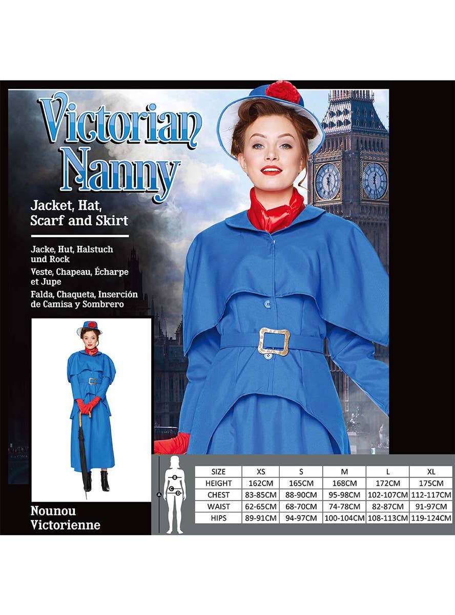 Victorian Nanny Womens Mary Poppins Costume - Pack Image
