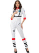 White Space Suit Women's Astronaut Fancy Dress Costume - Main Image 