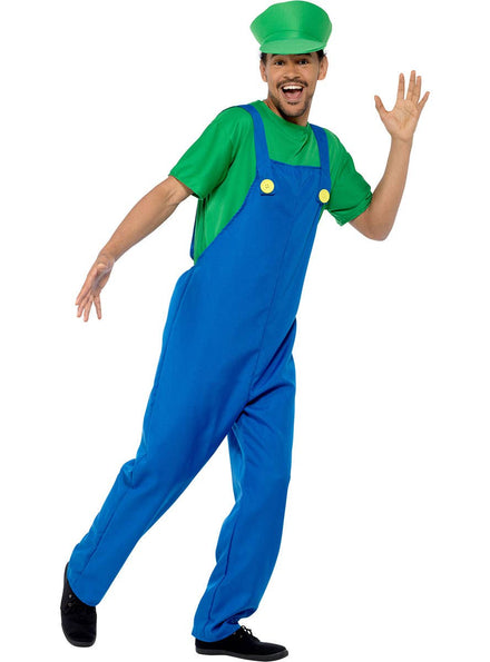 Green Plumber Guy Luigi Men's Costume Main Image