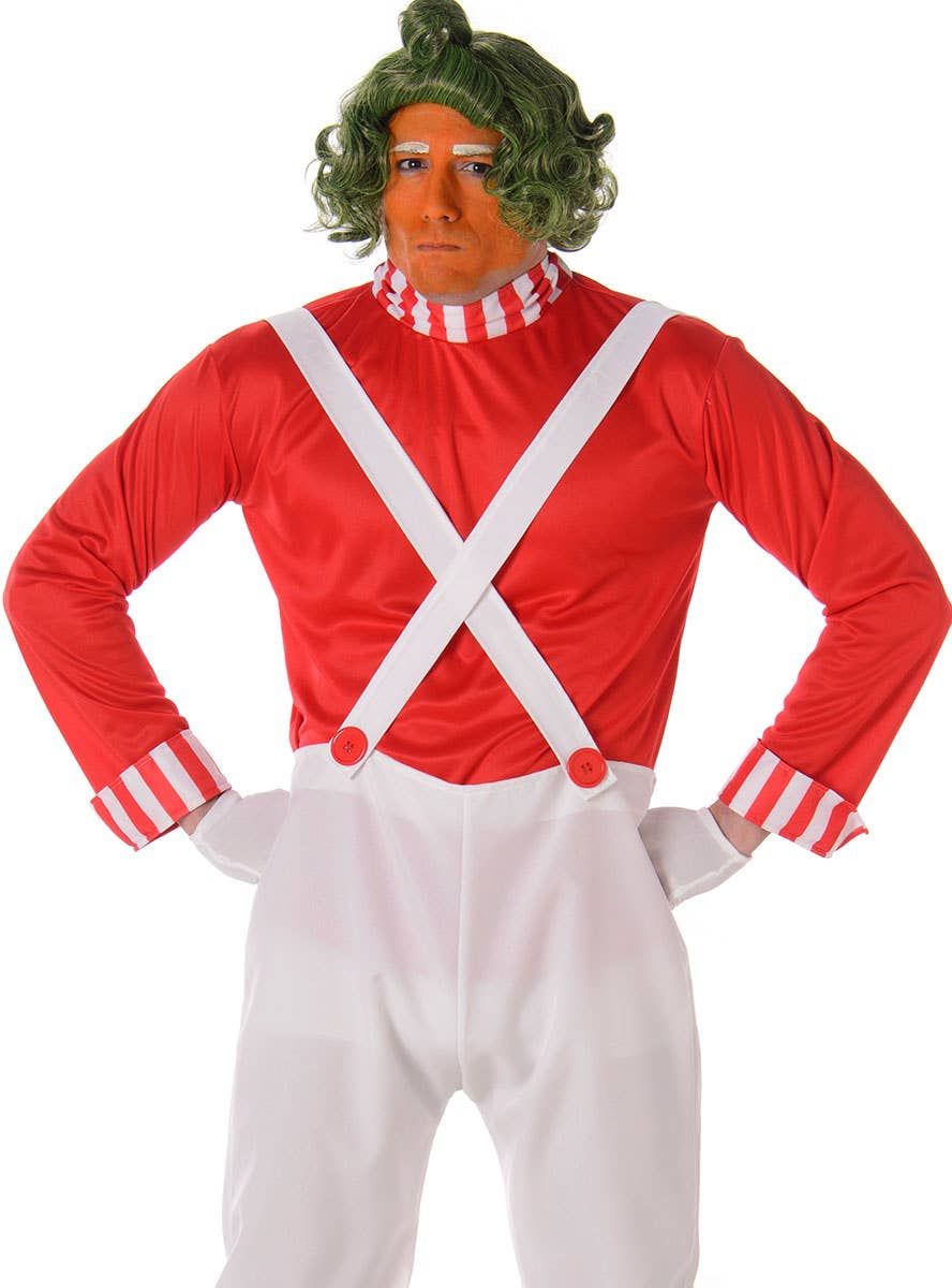 Men's Oompa Loompa Fancy Dress Costume Close Image