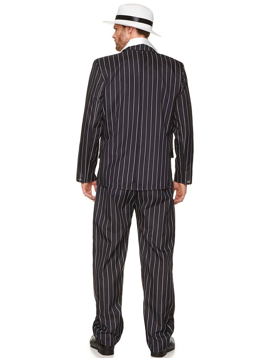 Gangster Boss Men's 20's Pinstripe Costume Suit Back Image