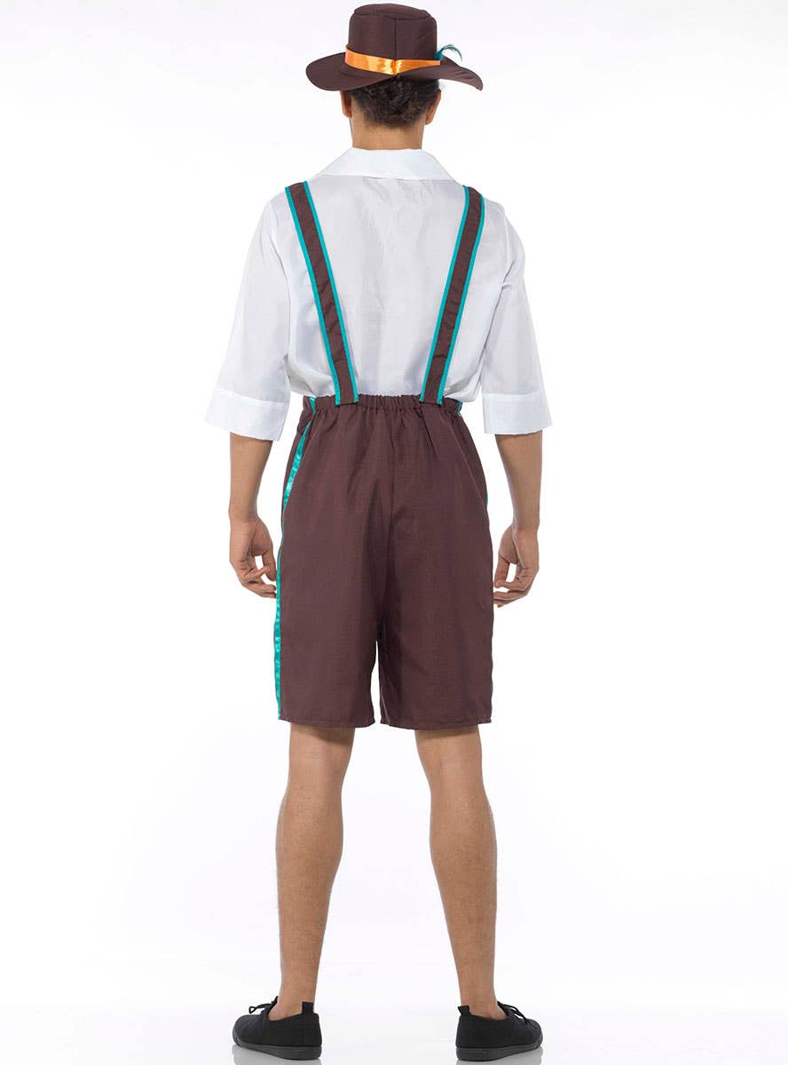 Men's Oktoberfest Lederhosen Fancy Dress Costume Back Image