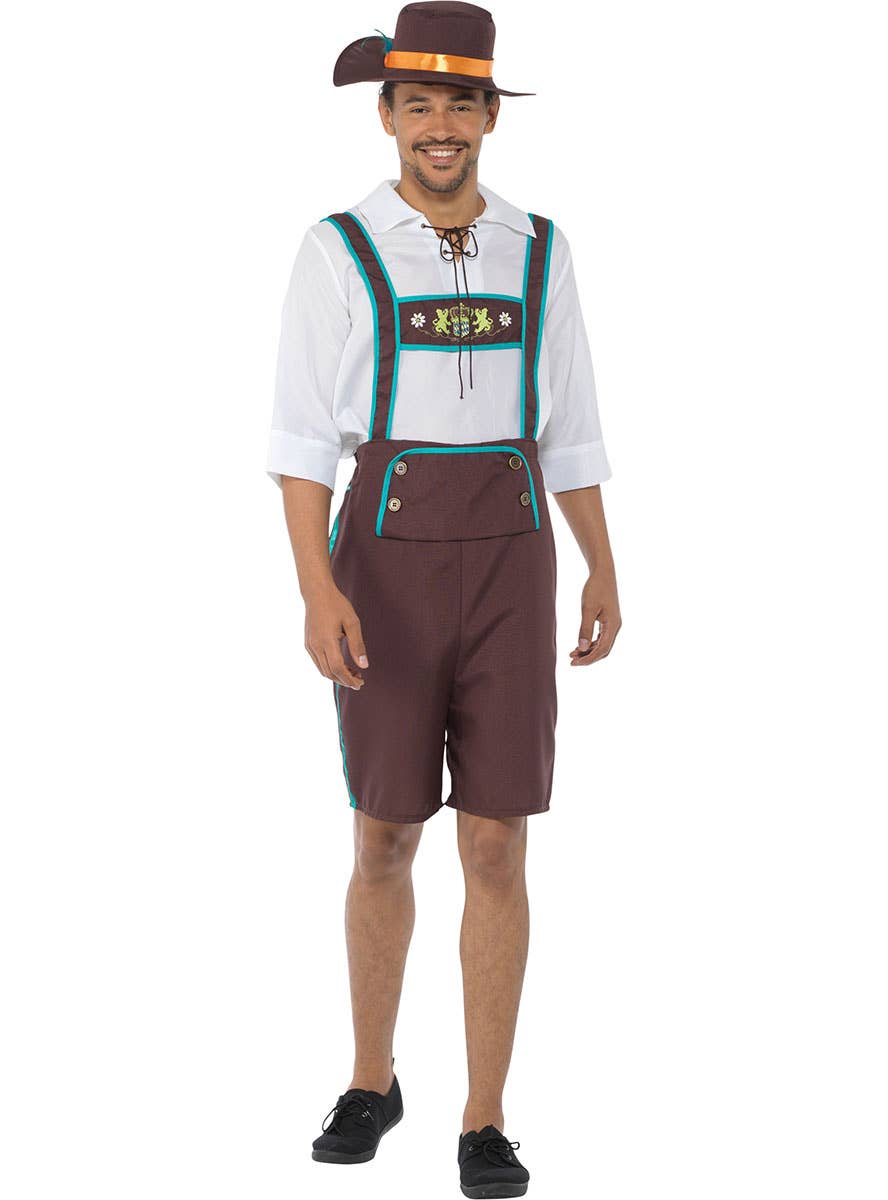 Men's Oktoberfest Lederhosen Fancy Dress Costume Main Image