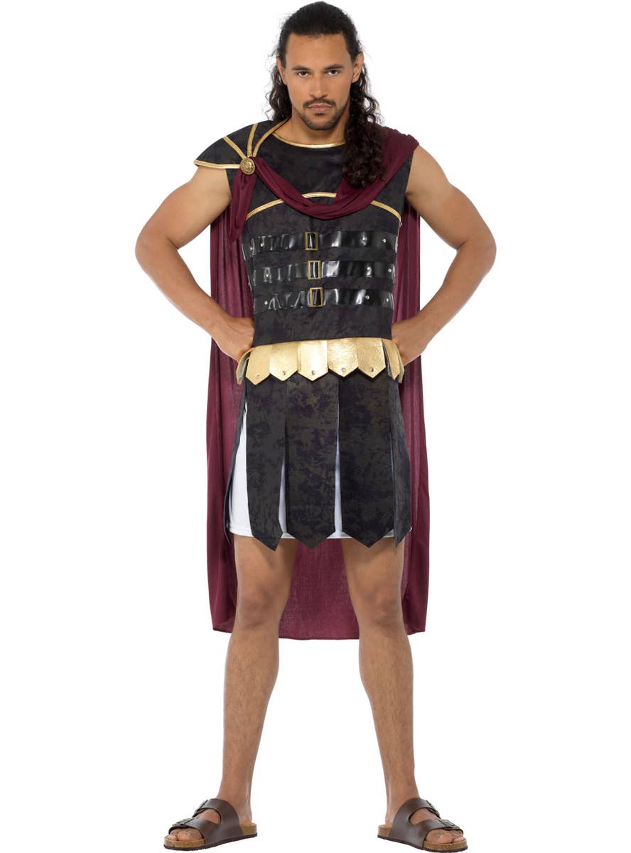 Men's Roman Soldier Fancy Dress Costume Alternate Front Image
