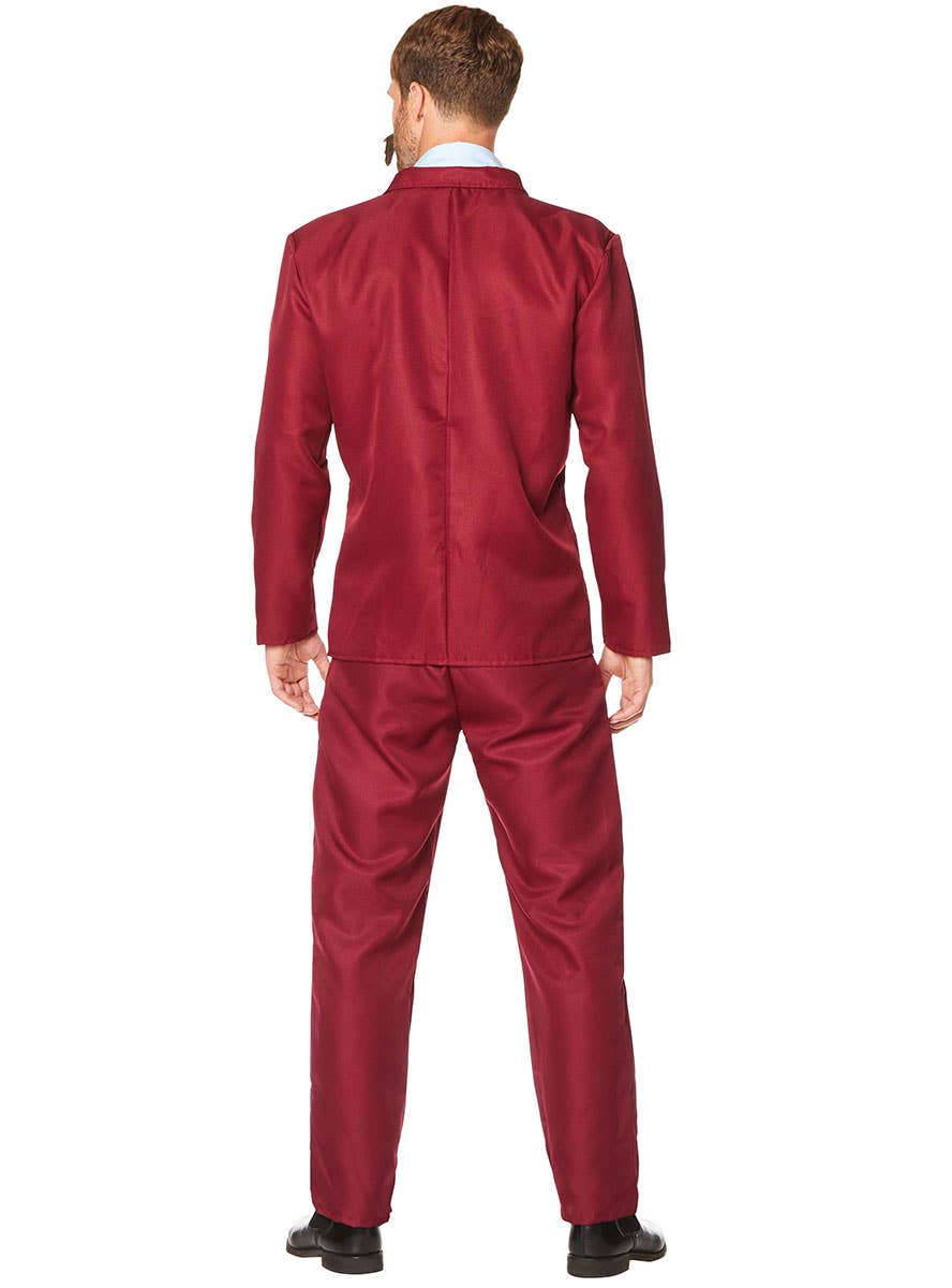 Mens Anchorman Ron Burgundy 1970s Costume - Back Image