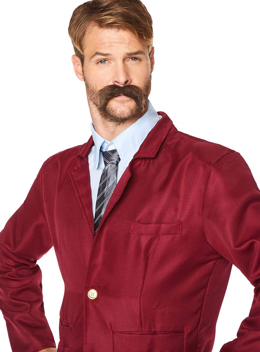 Mens Anchorman Ron Burgundy 1970s Costume - Close Image