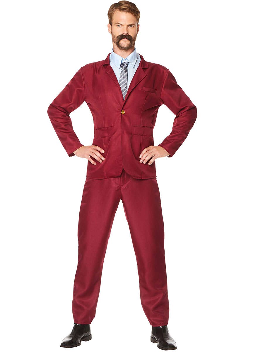 Mens Anchorman Ron Burgundy 1970s Costume - Alternate Image