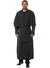 Men's Long Black Religious Priest Costume Robe - Main Image