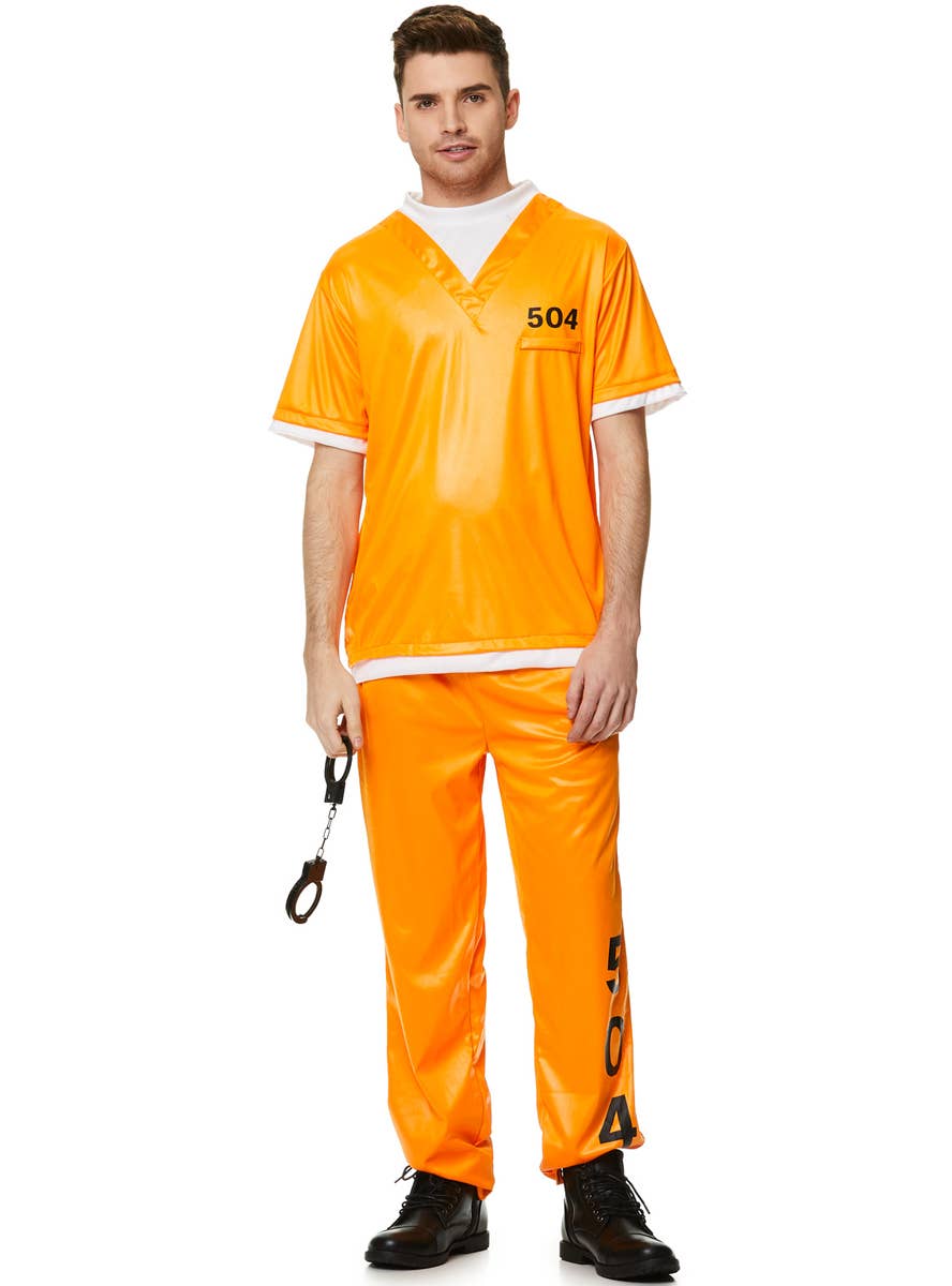 Men's Department of Corrections Orange Prisoner Costume - Alternative Image