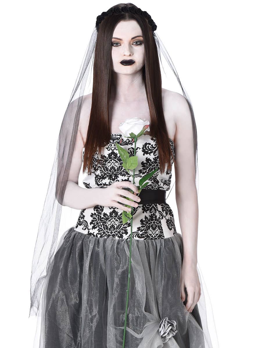 Dead Bride Women's Halloween Fancy Dress Costume Close Image