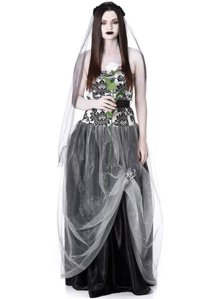 Dead Bride Women's Halloween Fancy Dress Costume Main Image