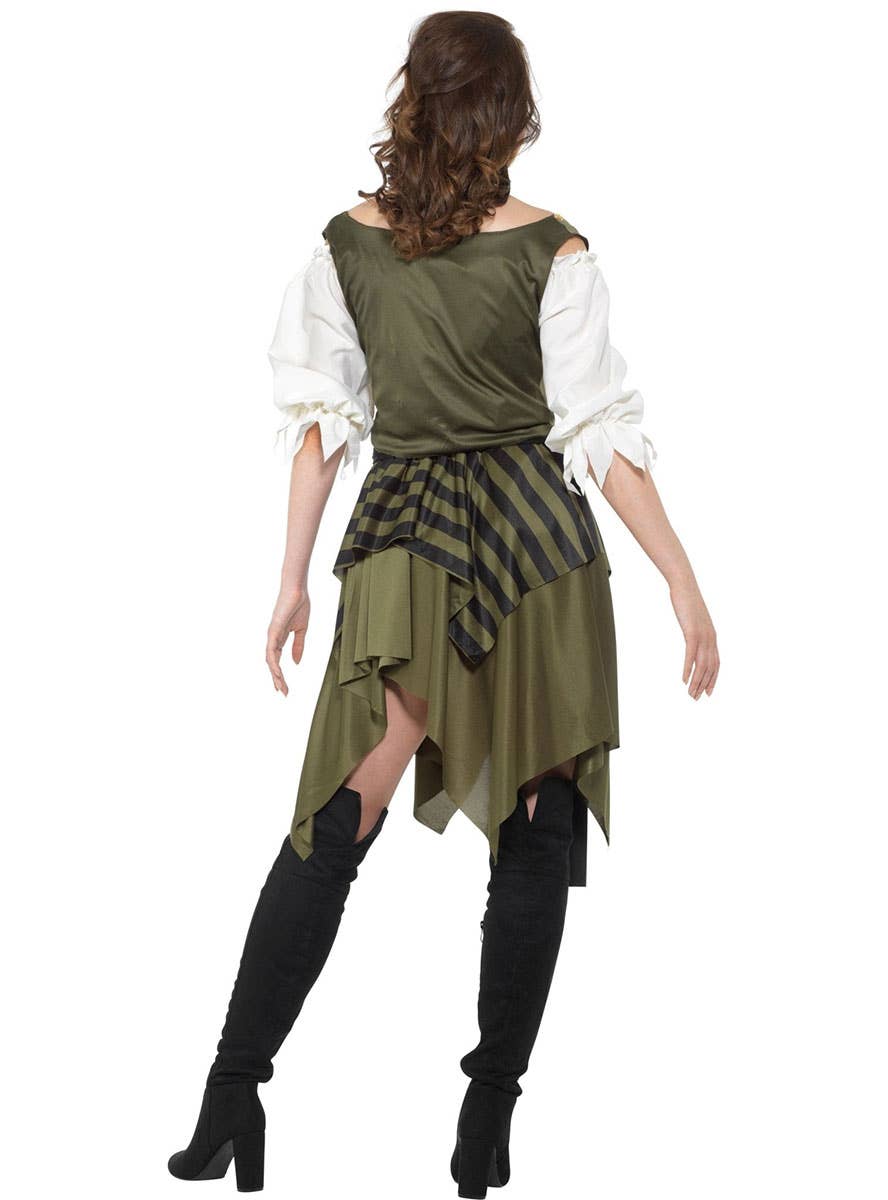 Image of Swashbuckling Pirate Women's Dress Up Costume - Back Image 