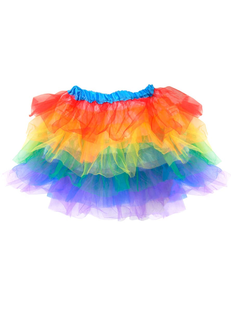 Image of Ruffled Rainbow Tulle Girl's Costume Tutu