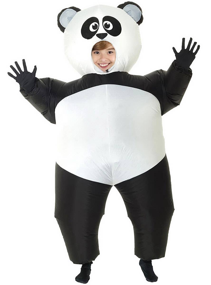 Image of Inflatable Black and White Panda Kids Costume