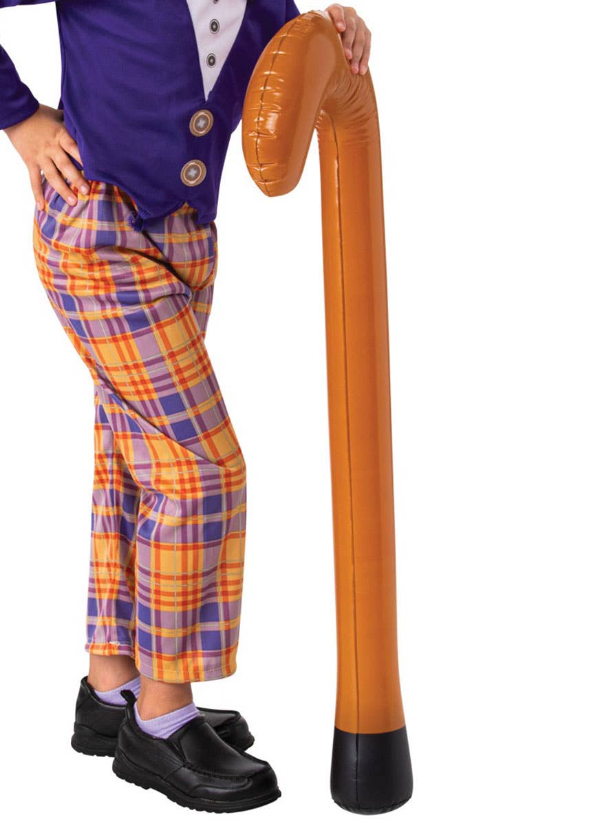 Image of Inflatable Brown Walking Stick Kids Costume Accessory - Close Image