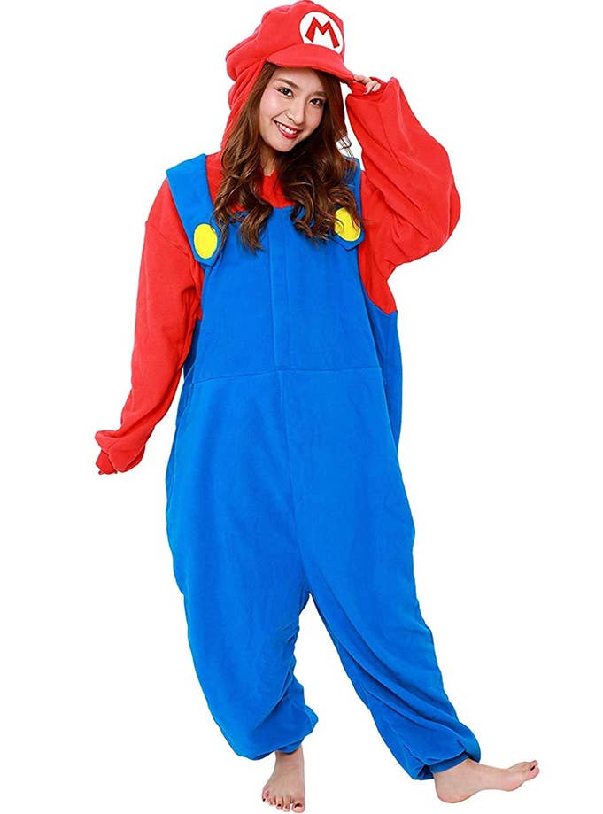 Super Mario Inspired Kids Mario Onesie Costume
