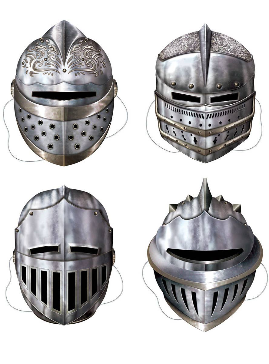 Image of Medieval Knight Helmets Cut Out Party Mask Decoration