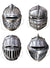 Image of Medieval Knight Helmets Cut Out Party Mask Decoration