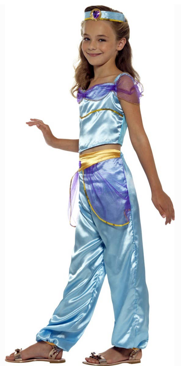 Princess Jasmine Girls Book Week Arabian Costume - Side Image