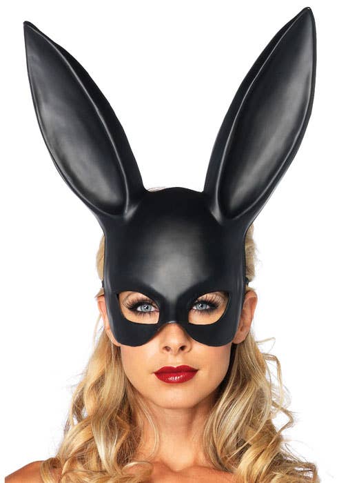 Black Bunny Adults Costume Mask by Leg Avenue Alternative Image