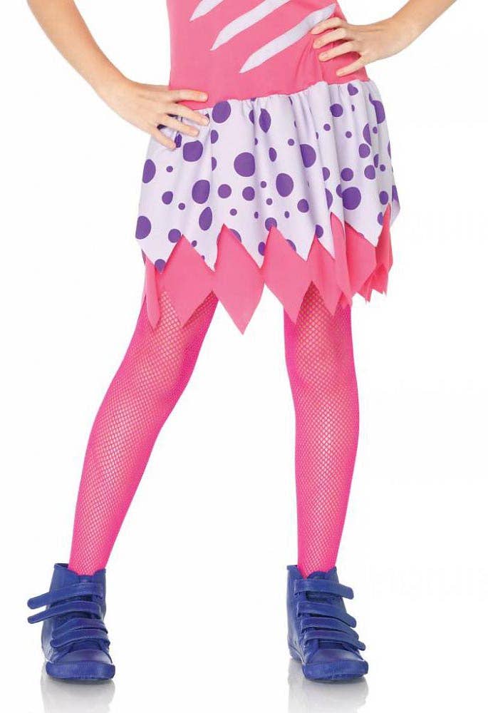 Neon Pink Kids Costume Stockings by Leg Avenue