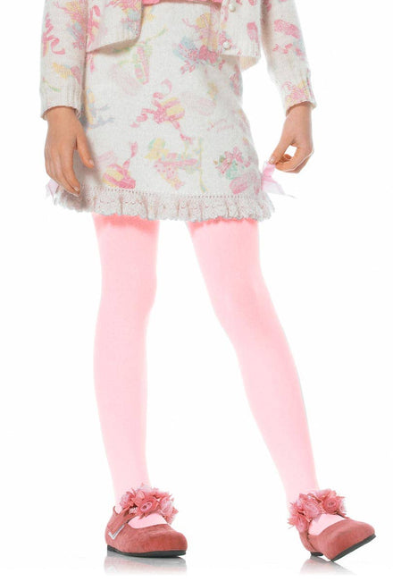 Opaque Pale Pink Costume Stockings for Girls