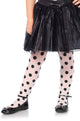 Girls Black And white Polka Dot Stockings