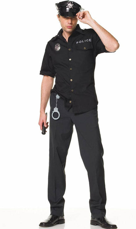 Deluxe Cop Men's Fancy Dress Costume Main